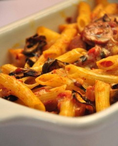 baked penne with eggplant & sausage2