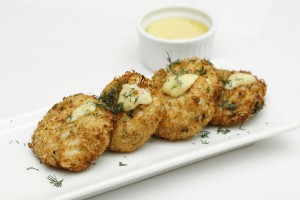 crabcakes with aioli dill sauce