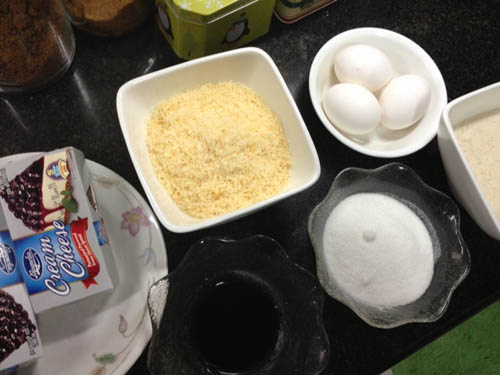 ingredients for cheesecake