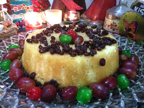 maple rum cake-decors