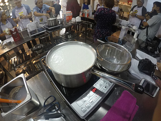 making ricotta